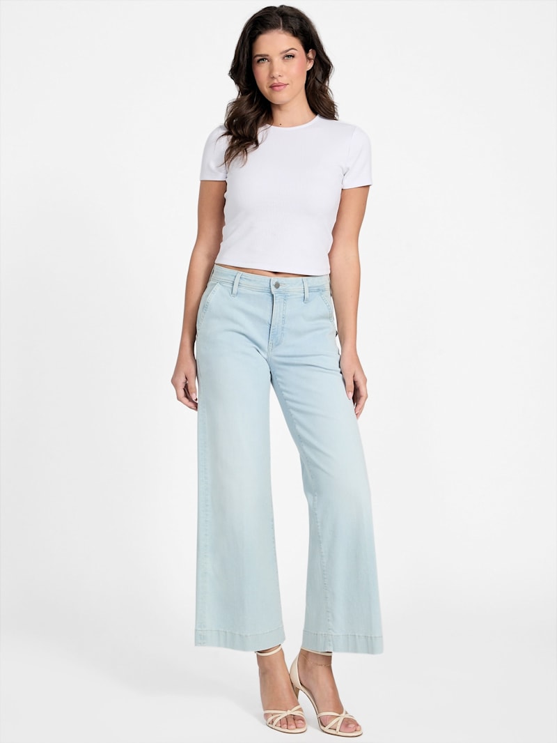 Eco Zoya Crop Wide Leg Jeans | GUESS
