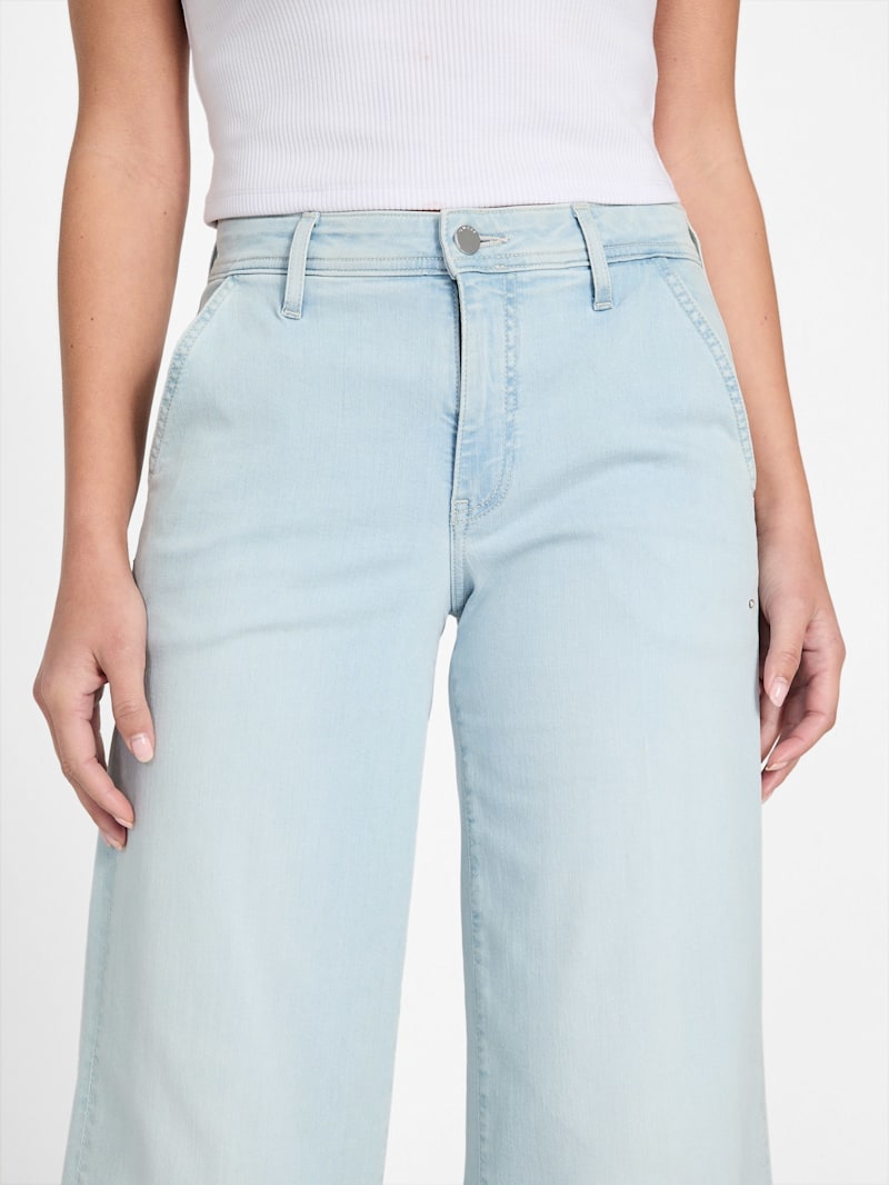 Eco Zoya Crop Wide Leg Jeans | GUESS