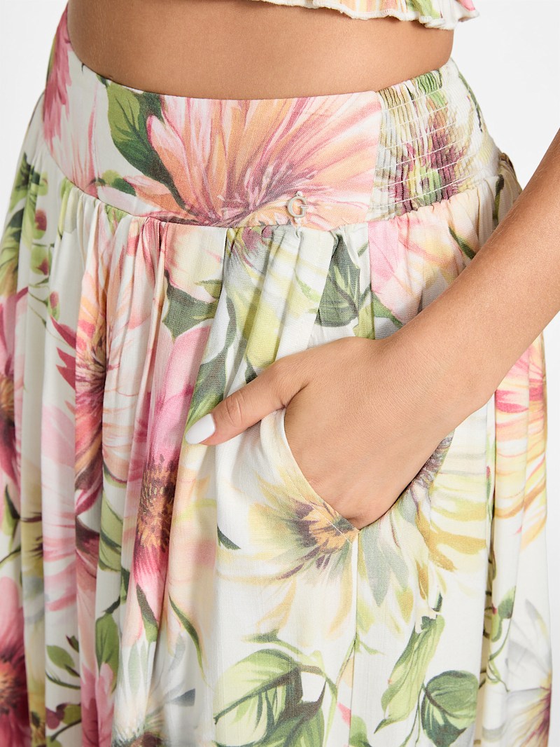 Eco Elodie Floral Midi Skirt | GUESS