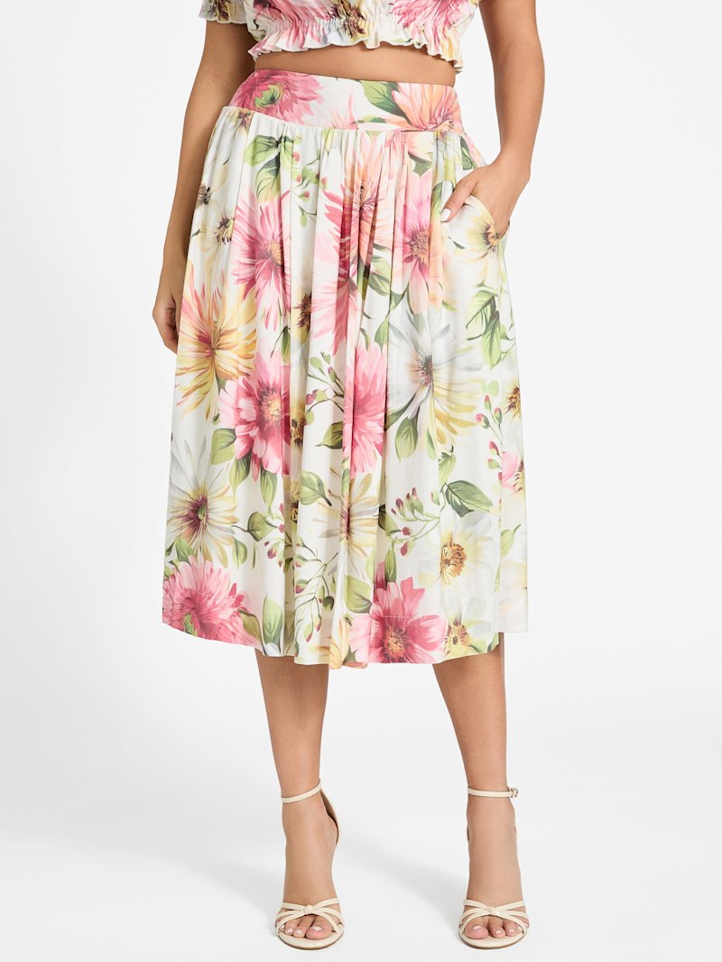 Eco Elodie Floral Midi Skirt | GUESS