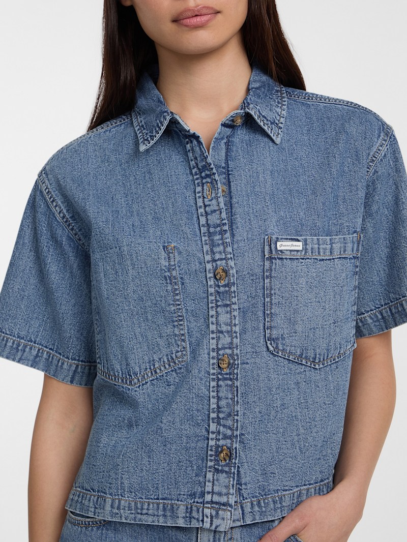 ELEVENTY 売れ筋商品|||イレブンティ シャツ トップス レディース Denim shirts Blue Eleventy (イレブンティー) Tシャツ・カットソー(レディース