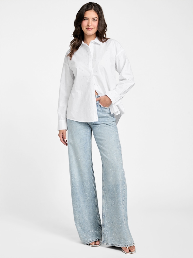 売れ筋商品|||ウィ ウォー ワット カットソー トップス レディース Women's Button Front Shirt White Étienne Oversized Shirt In Lightweight Oxford For Women | J.Crew