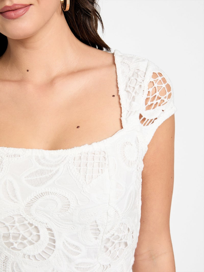 売れ筋商品|||ホワイトマーク カットソー トップス レディース Women's Cold Shoulder Lace Trim Knit Top White ホワイトマーク レディース カットソー トップス Women's Cold