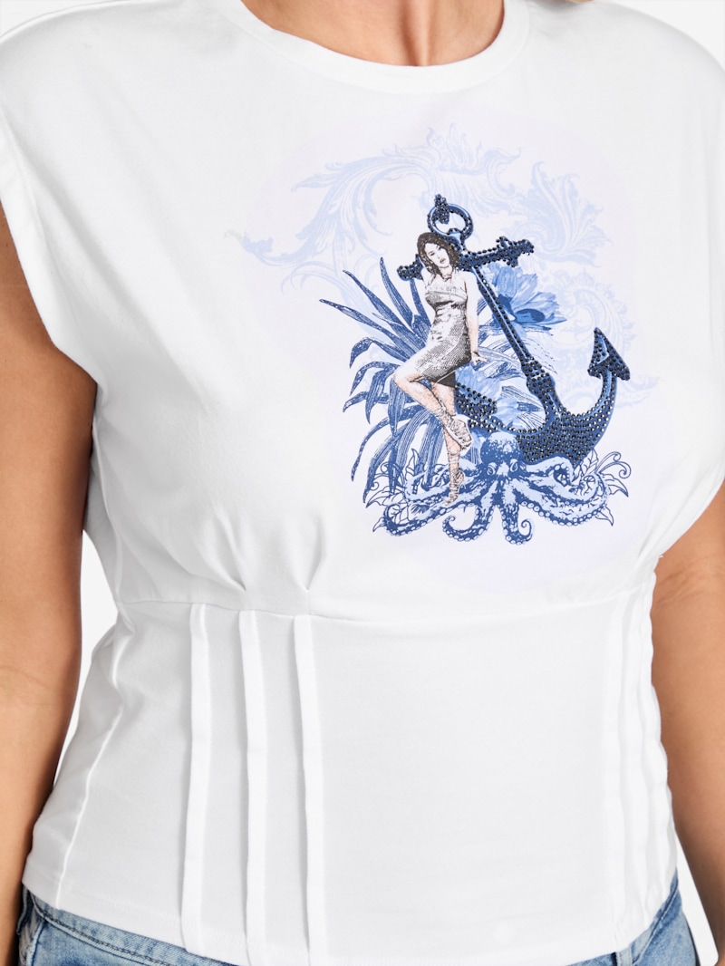 Eco Nautical or Nice Corset Tee | GUESS