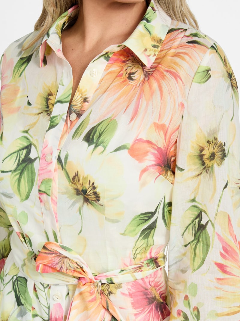 Faith Buttoned Dress | GUESS Canada