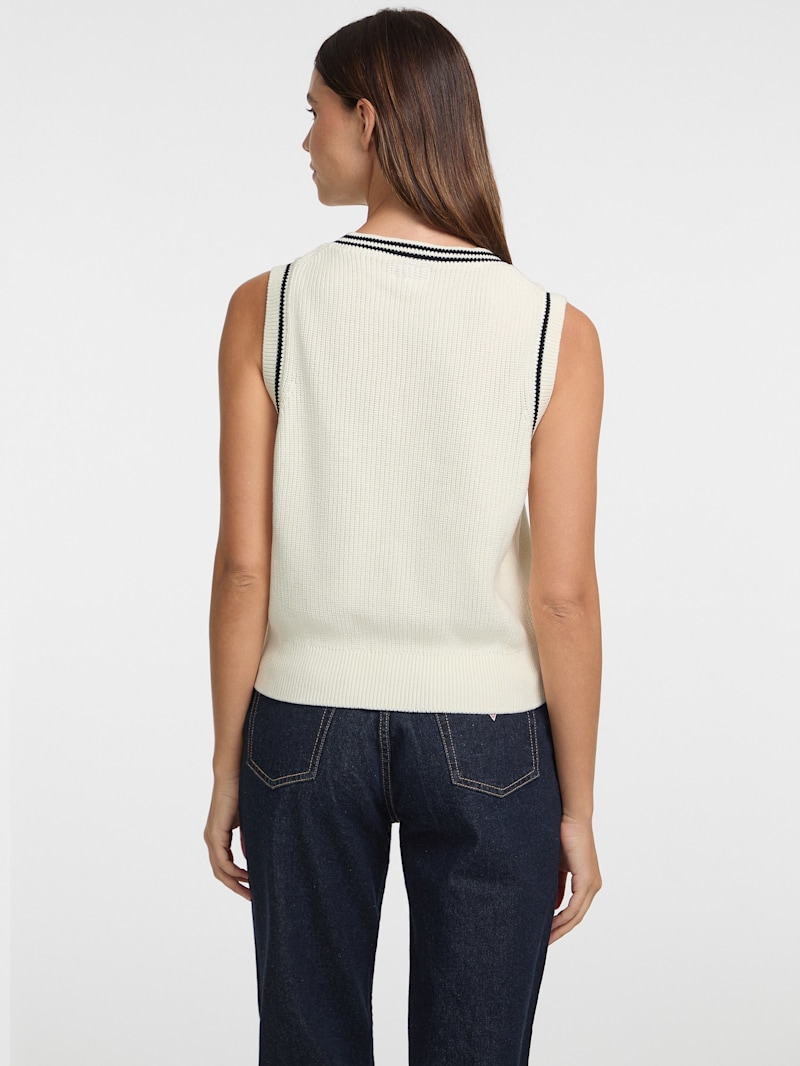 Eco V-Neck Sweater Vest | GUESS