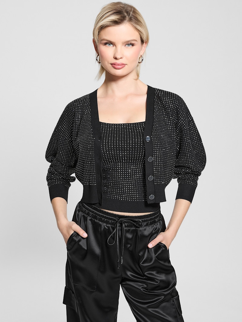 ダウンジャケット・コート +DEINET+ CROP ROUND CARDIGAN IN BLACK KDBBC4S5211 ダウンジャケット ショート丈 アウター ブルゾン ハイネック