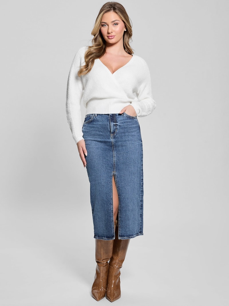 Kellie Wool-Blend Sweater Top | GUESS