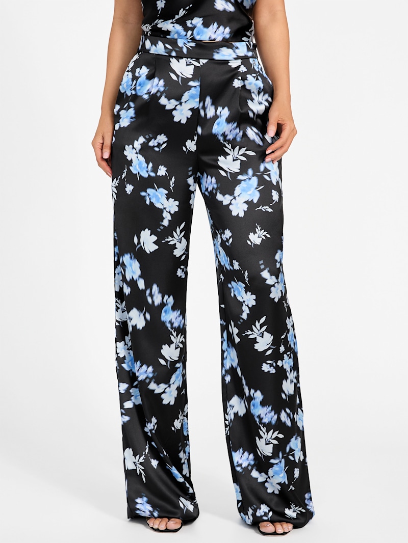 Josette Floral Satin Pants | GUESS