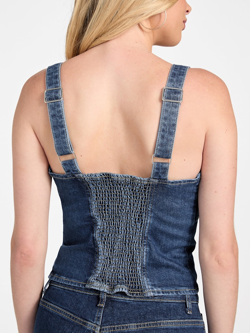 Cathy Denim Bustier | GUESS