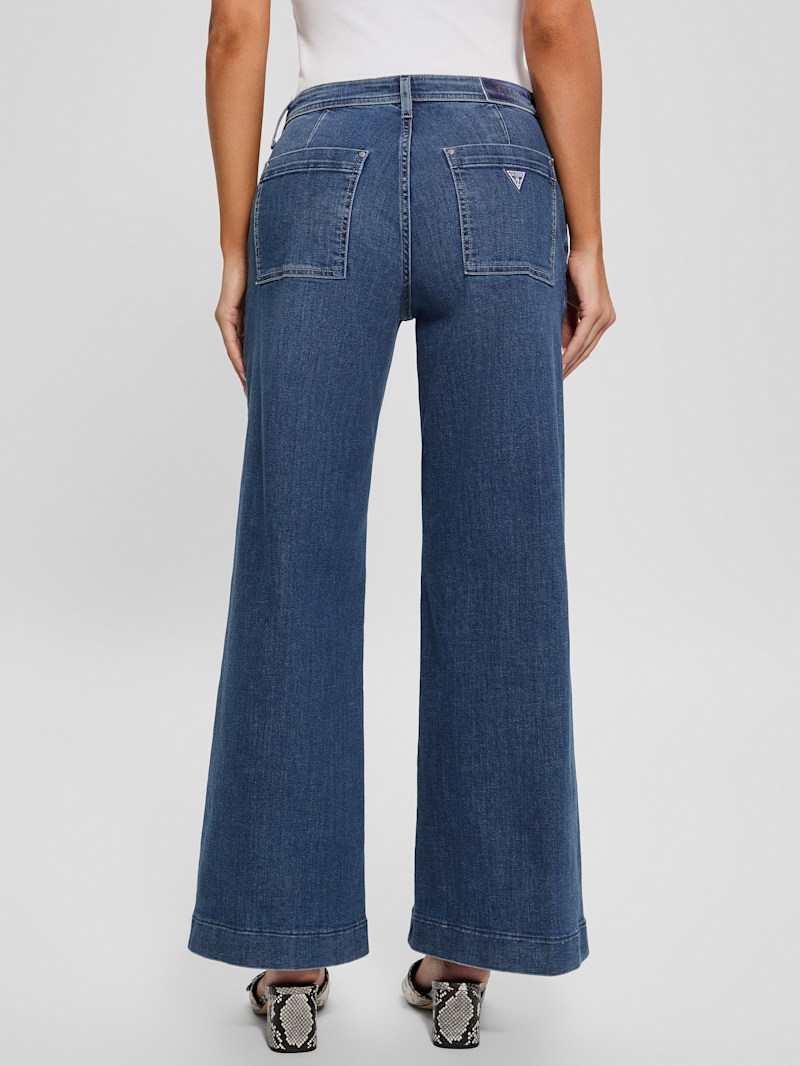 パンツ ASAPMODE Wavy Washed Wide Denim Pants Creased Washed Wide Denim Pants – A$APMODE
