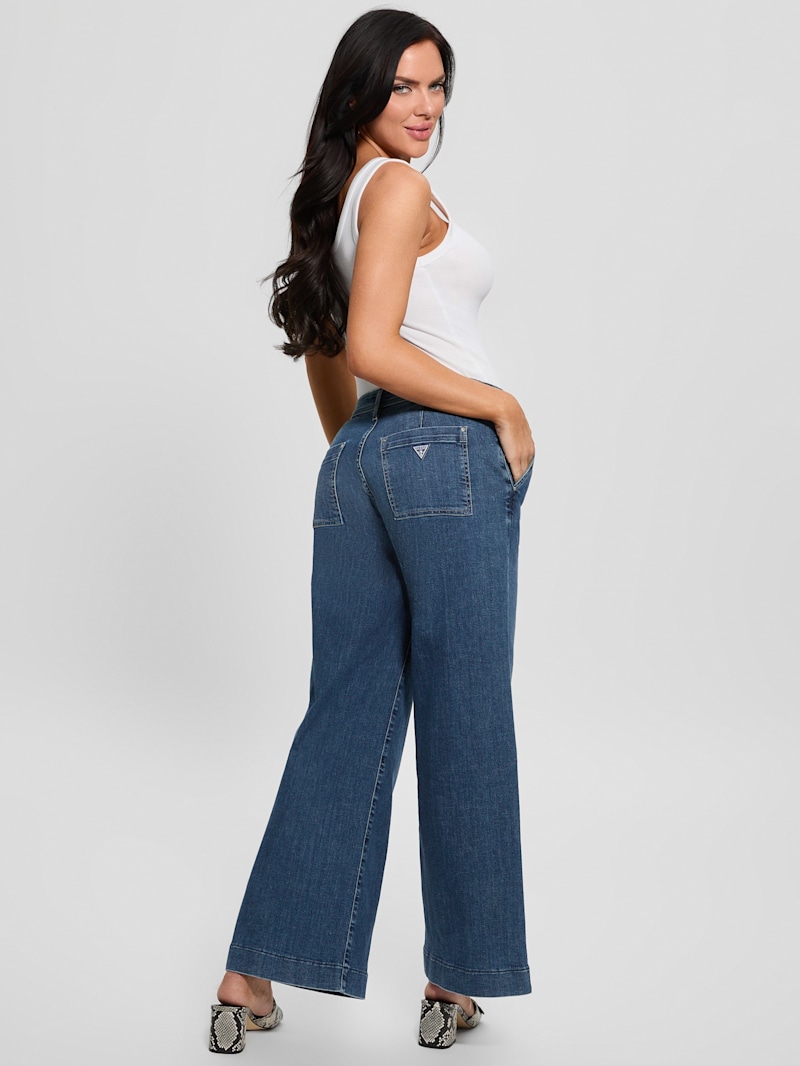 ファッション雑貨・小物その他 Crop Wide Leg Jeans Mid Rise Crop Wide Leg Jeans – Striped Box Boutique