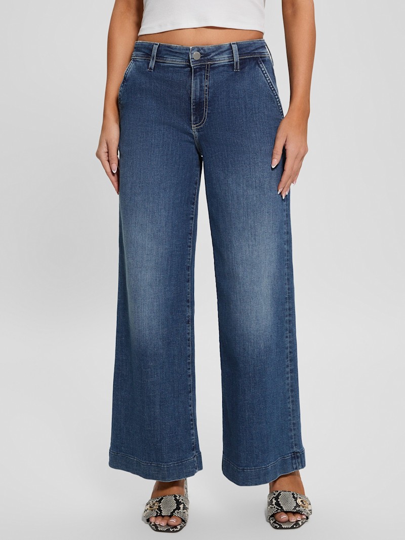 Eco Zoya Cropped Wide Jeans | GUESS