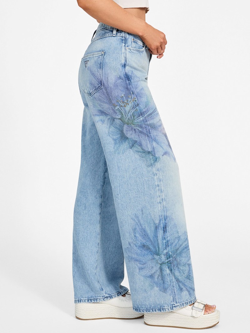 ★2025SS新作★WKNDRS★FLORAL DENIM PANTS FLORAL DENIM PANTS (L.DENIM) - WKNDRS | 60% - Asian Fashion