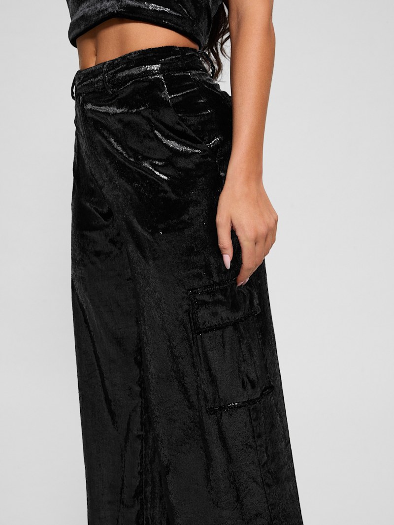 Jolie Velvet Cargo Pants | GUESS Canada