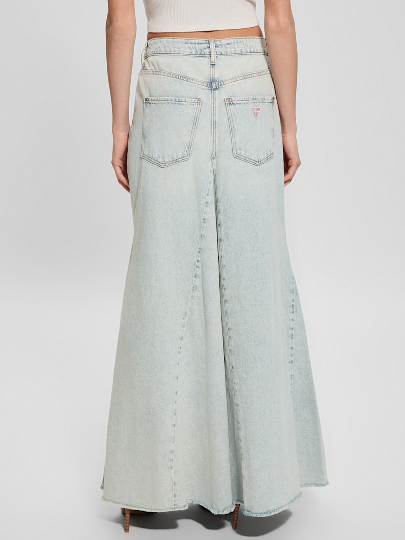 Eco Paneled Denim Maxi Skirt | GUESS
