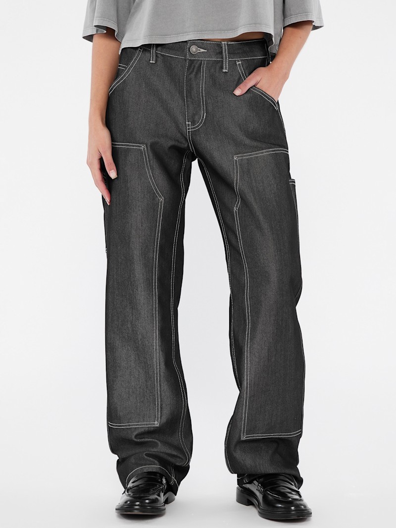 【COLOR iN ID】carpenter strap jeans GUESS Originals Metallic Zip Carpenter Jeans | GUESS