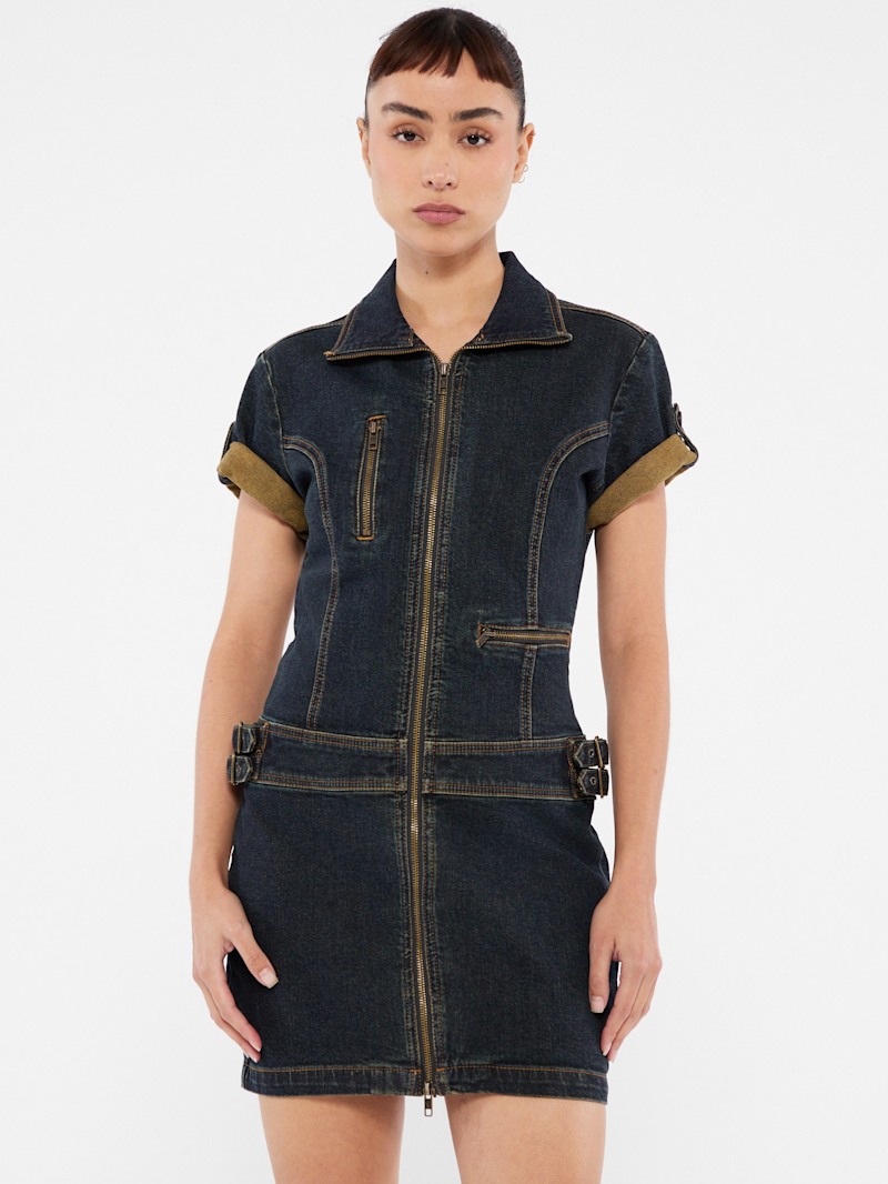 GUESS Originals Utility Denim Zip Dress | GUESS