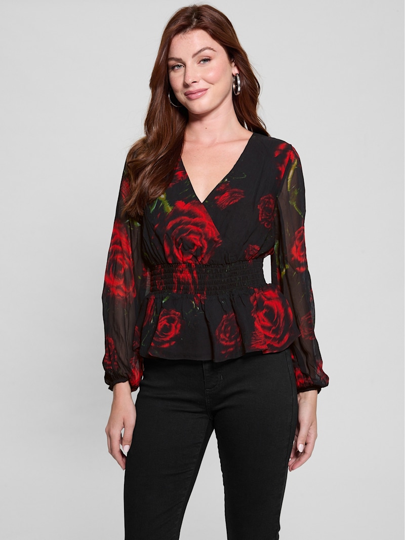 Mishka Printed Chiffon Top | GUESS