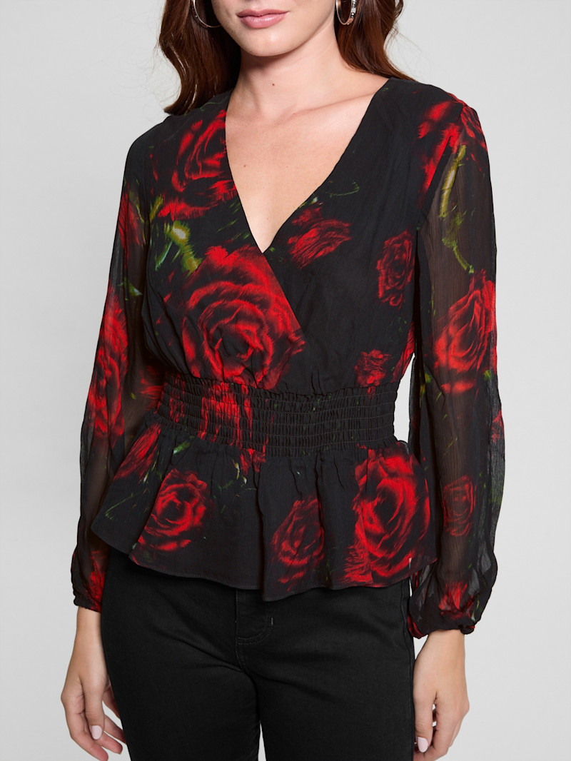 Mishka Printed Chiffon Top | GUESS