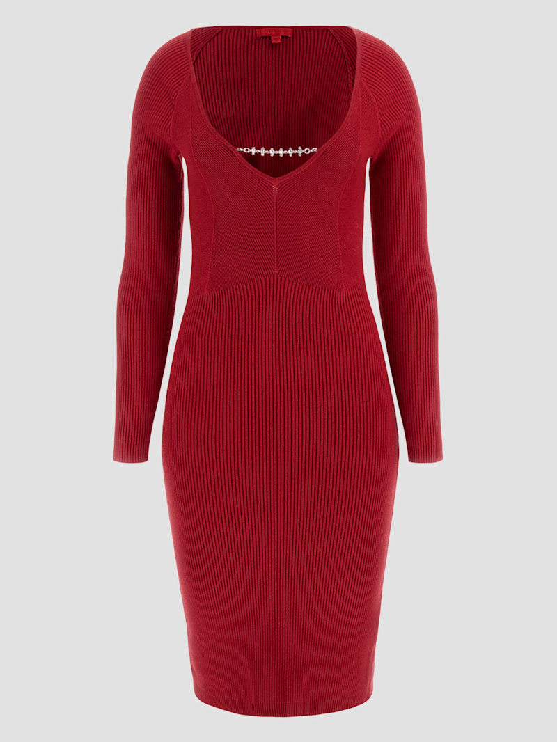 新品　PP* closet　COUNTRY BASIC DRESS Women's Dress in metallic ribbed knit | Violet | Diesel