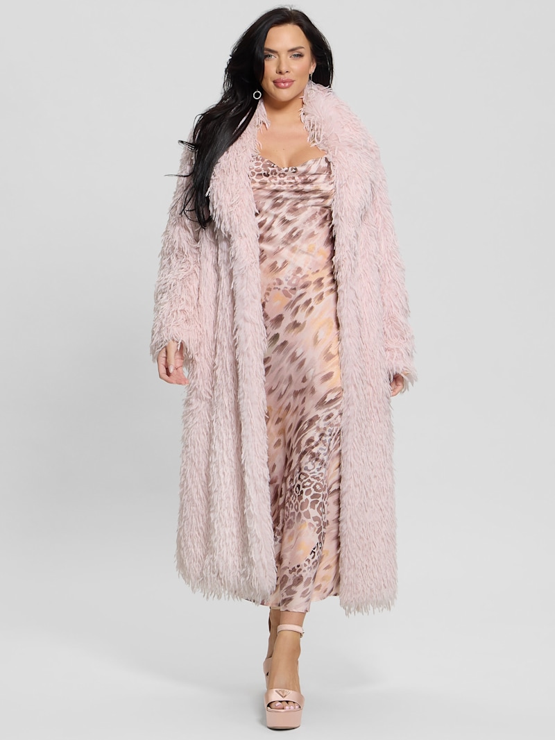 Fenix Faux-Fur Longline Coat | GUESS