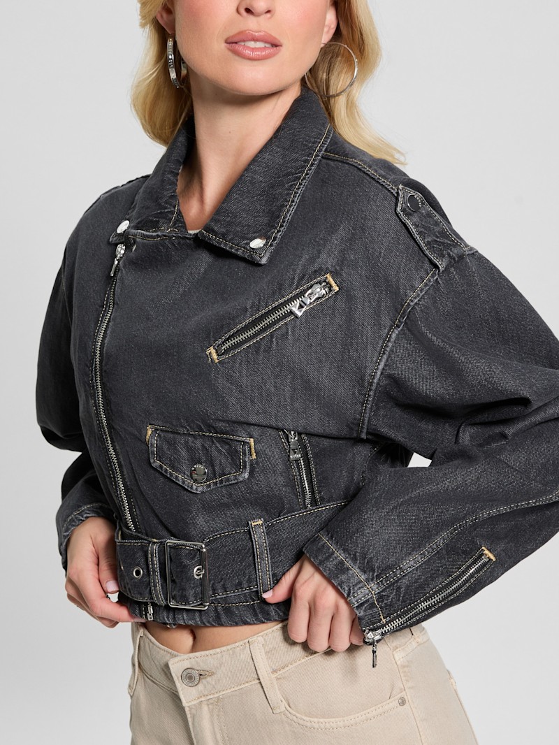 【SCENERITY】Carol Denim Jacket CAROL'S DENIMS Jean Jacket DENIM BLUE Size L Large Reworked