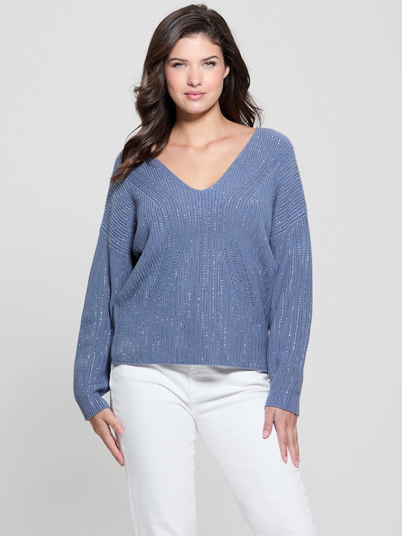 Lorien Rhinestone Sweater | GUESS