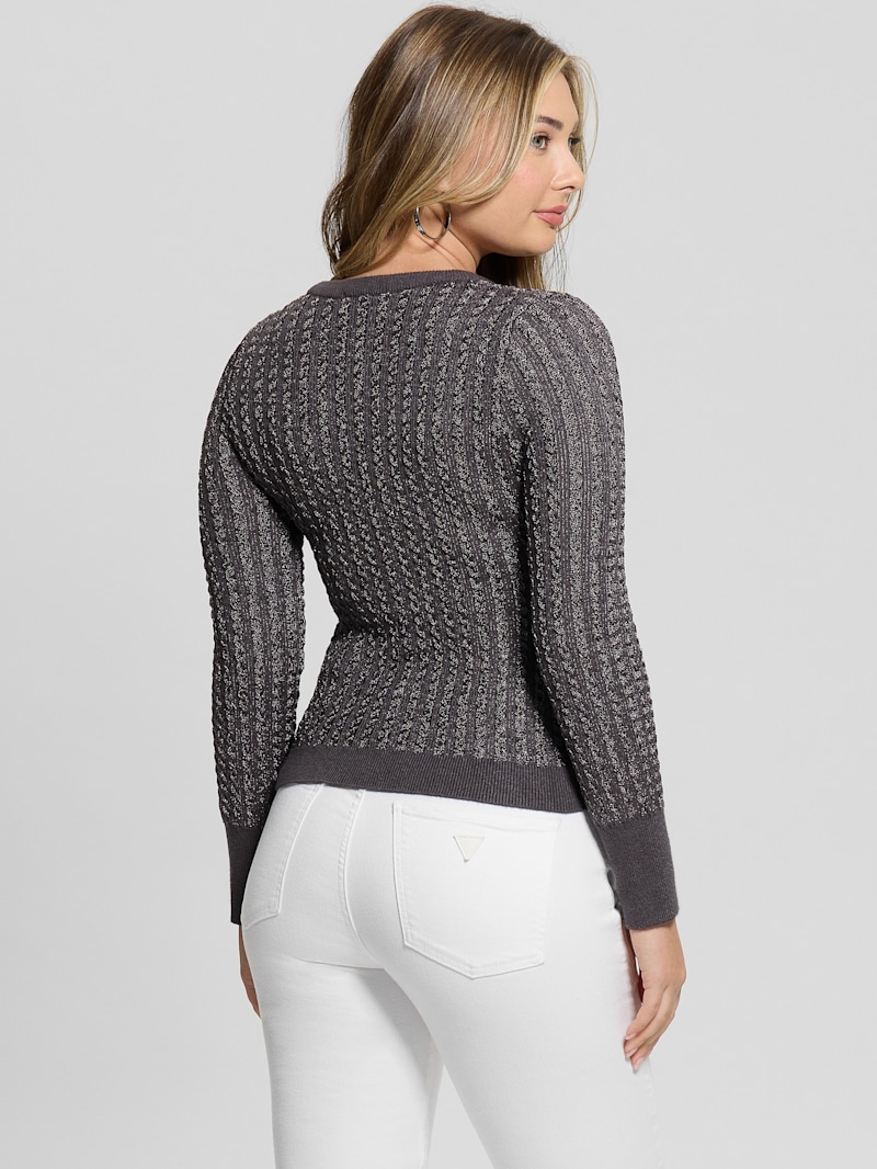 ニット・セーター IONSEOUL Shoulder Button V Neck Knit BJ246 ICOBID Women's Oversized U Neck Pullover Sweater Long Sleeve
