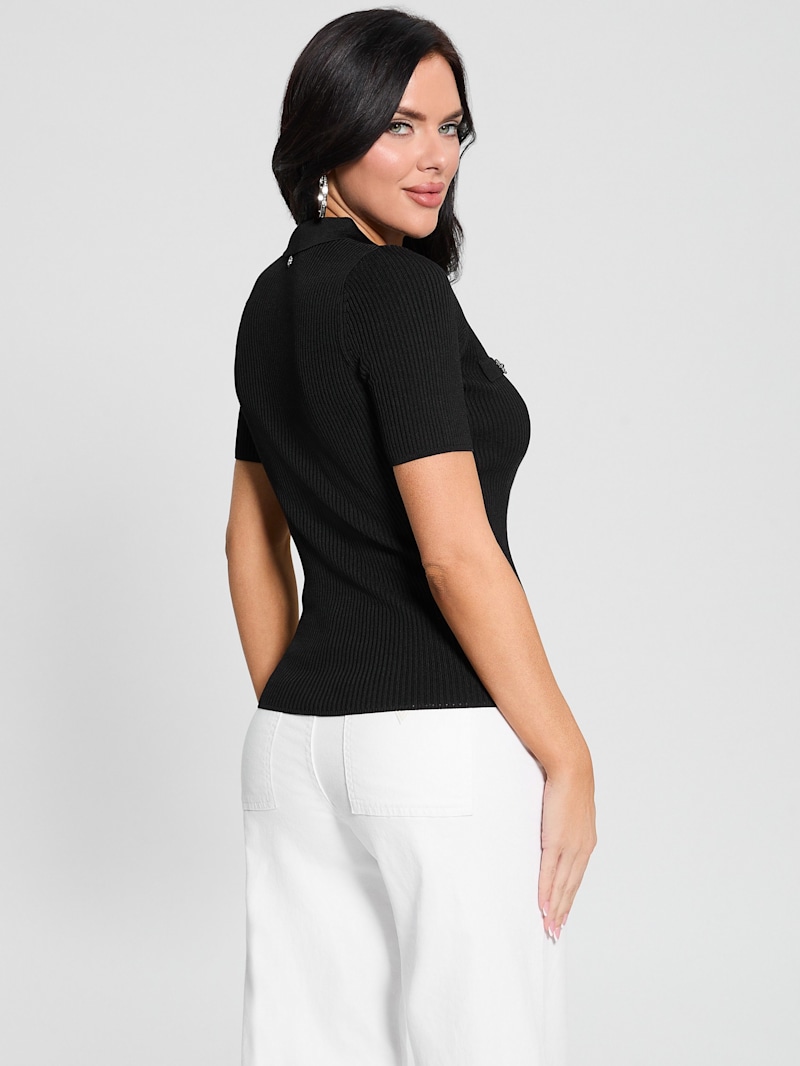 売れ筋商品|||セセ カットソー トップス レディース Women's Short Sleeve Contrast Collar Polo Top Rich Black Verdusa Women's Colorblock Contrast Polo Collar Short Sleeve