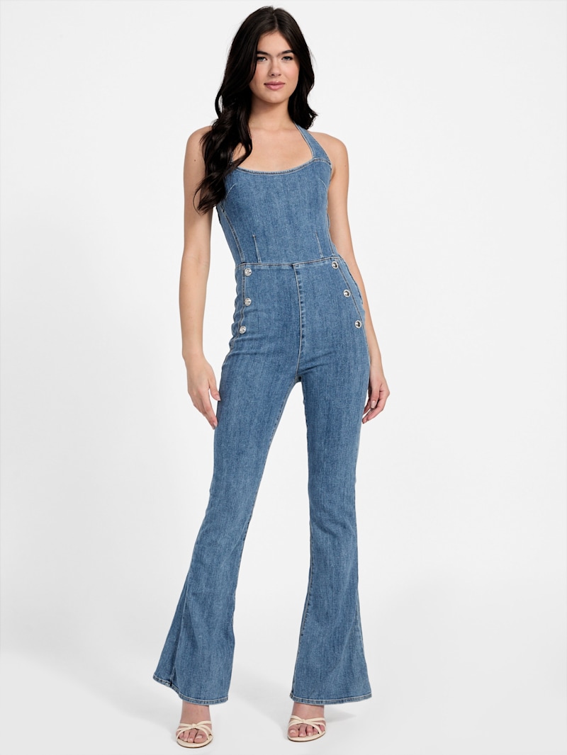 アンドレアアンドコー / DENIM ELEMENT ROMPERS ANDREA&Co DENIM ELEMENT ROMPERS