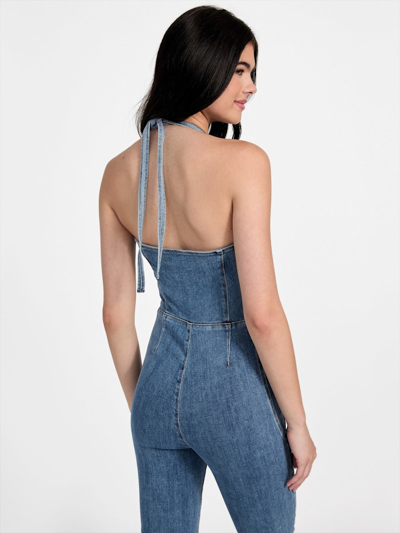 Blair Halter Denim Jumpsuit | GUESS Canada
