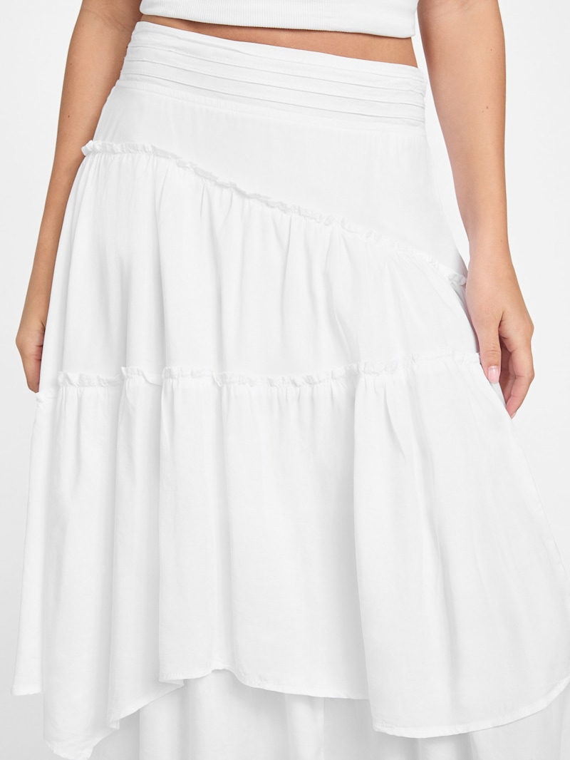 ワンピース   Women Mid Skirts K20K208355 YAS White ZARA WOMAN ECRU ZW COLLECTION SWING MIDI SKIRT 4786/058 NWT