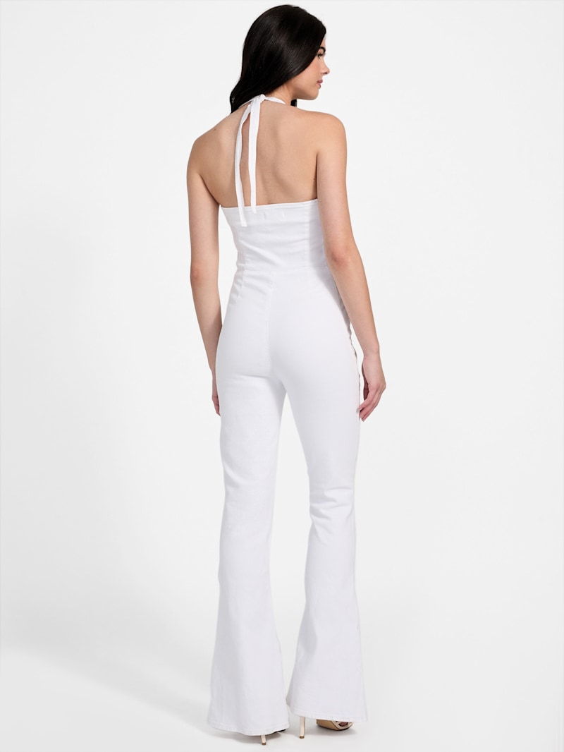 Eco Blair Halter Denim Jumpsuit | GUESS