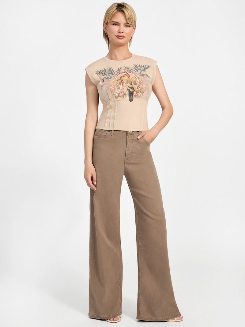 Eco Parakeet Corset Tee | GUESS