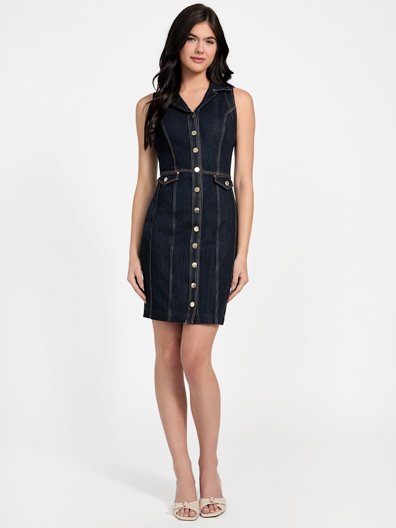 Eco Destiny Denim Midi Dress | GUESS