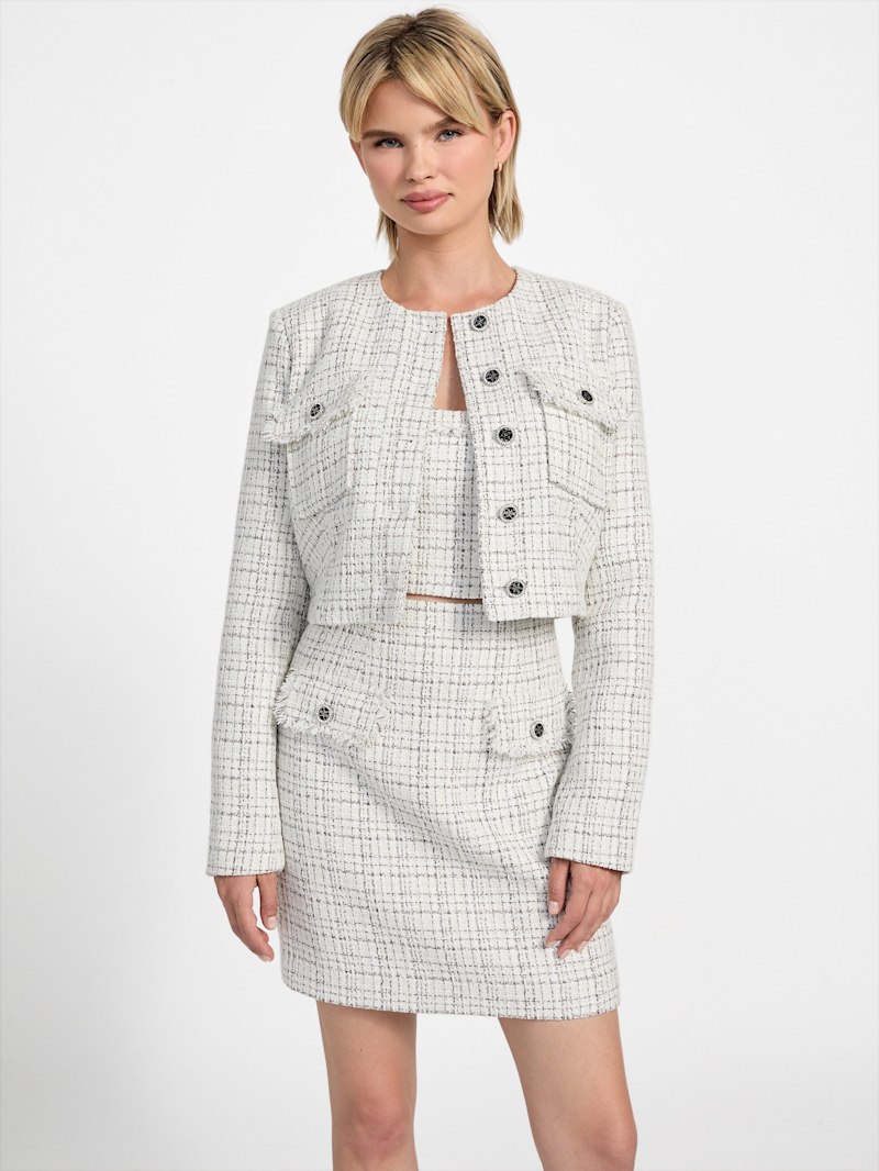 Eco Annamaria Tweed Jacket | GUESS
