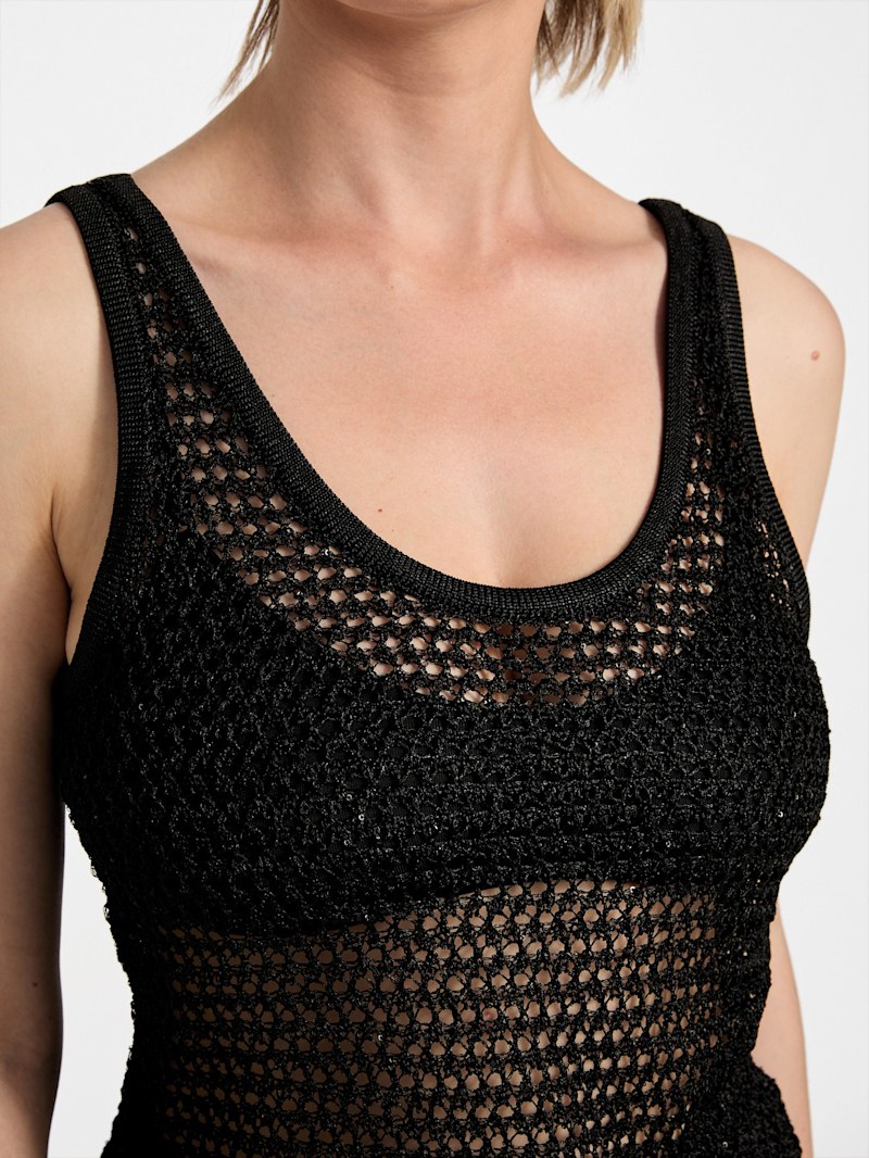 ぶるぅ♪ 6/22 Ava Open-Stitch Tank | GUESS