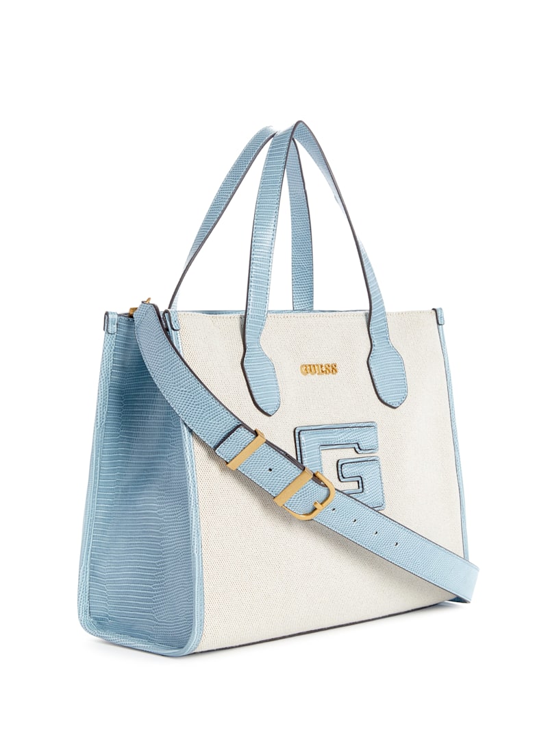 G Status Snake-Embossed Tote | GUESS
