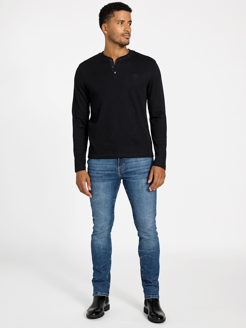 Dunston Henley Tee | GUESS Factory