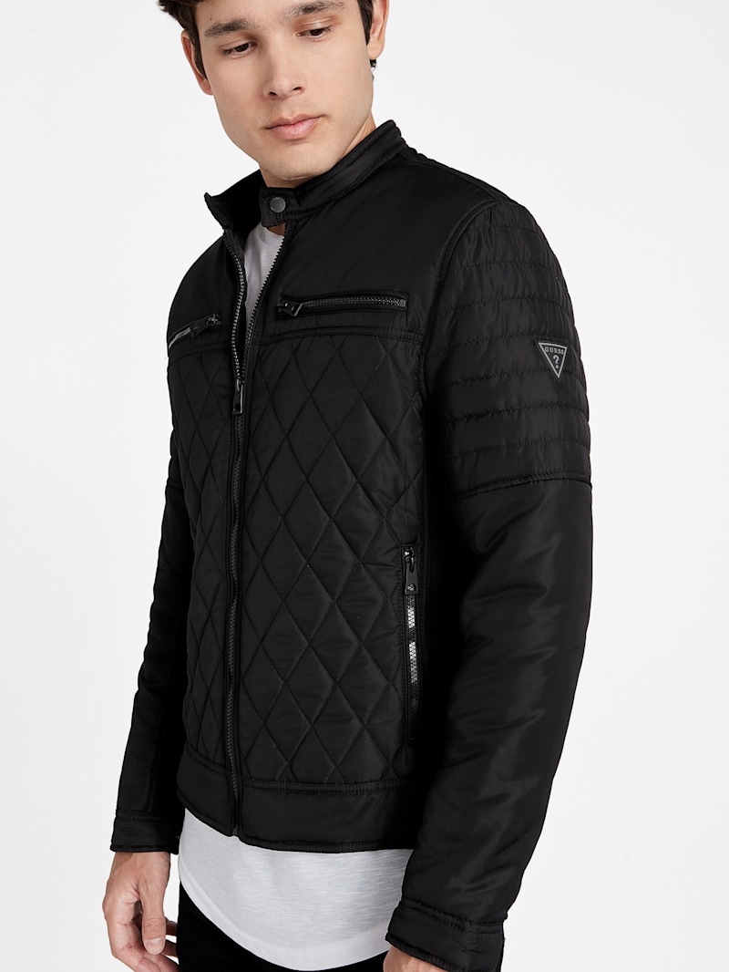 Eco Stacks Moto Jacket | GUESS Factory