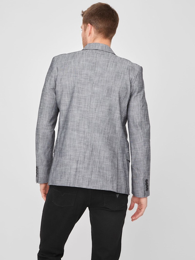 Sanders Chambray Blazer | GUESS Factory