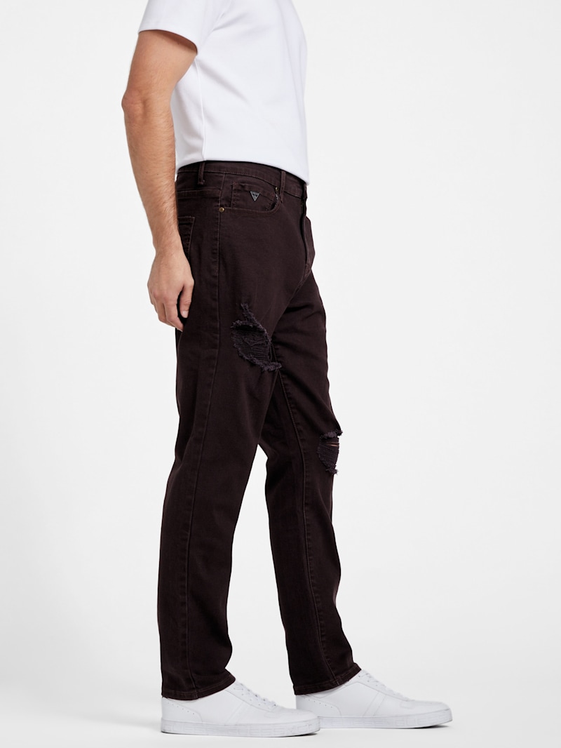 【SCENERITY】Deep Destroyed Jeans Deep destroyed jeans - SCENERITY | 60% - Asian Fashion