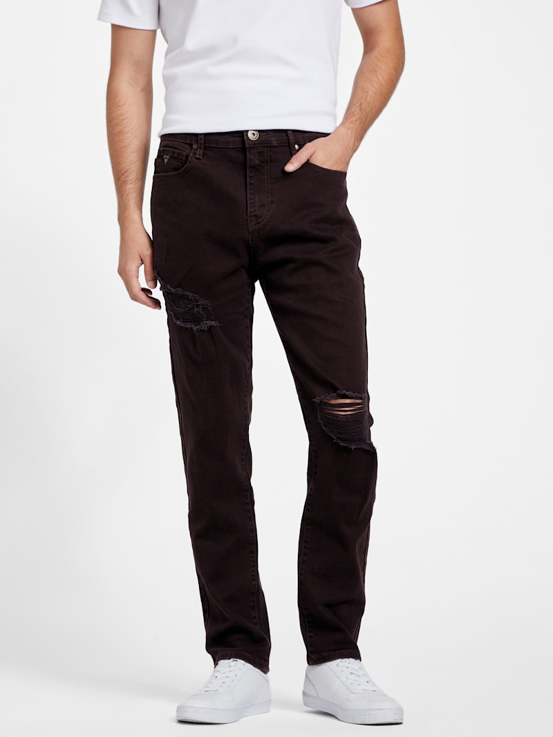 【PORTERNA】Dark Savage Straight Jeans R13 | Boyfriend Ripped Straight Leg Jeans | Women | Lane