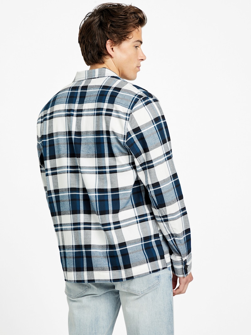 Billy Plaid Long-Sleeve Shirt | GUESS Factory