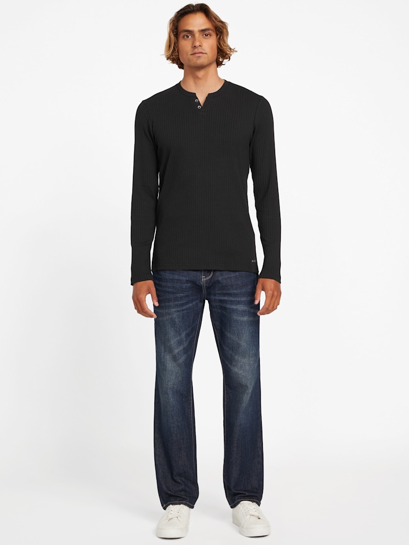 Todd Long-Sleeve Henley | GUESS Factory