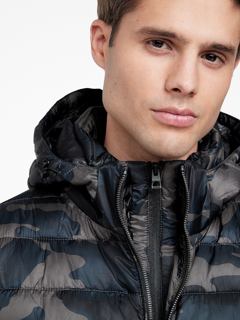 【Boohoo】Reversible Camo Puffer Jacket ダウンジャケット Reversible hooded camo puffer jacket on sale