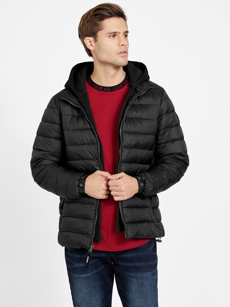 Harrison Hooded Quilted Jacket | GUESS Factory Ca