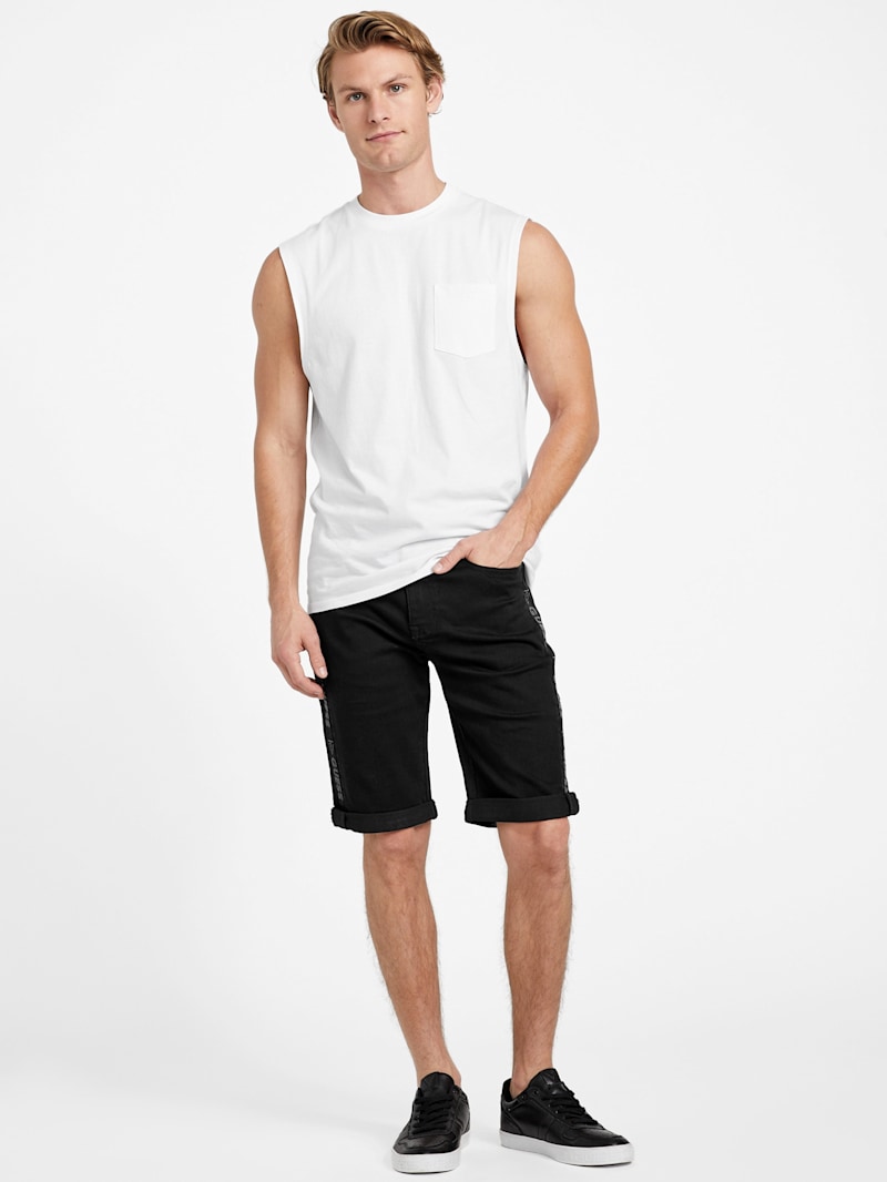 パンツ CRANK  Ribbed micro shorts_Charcoal CRANK Ribbed micro shorts_Charcoal
