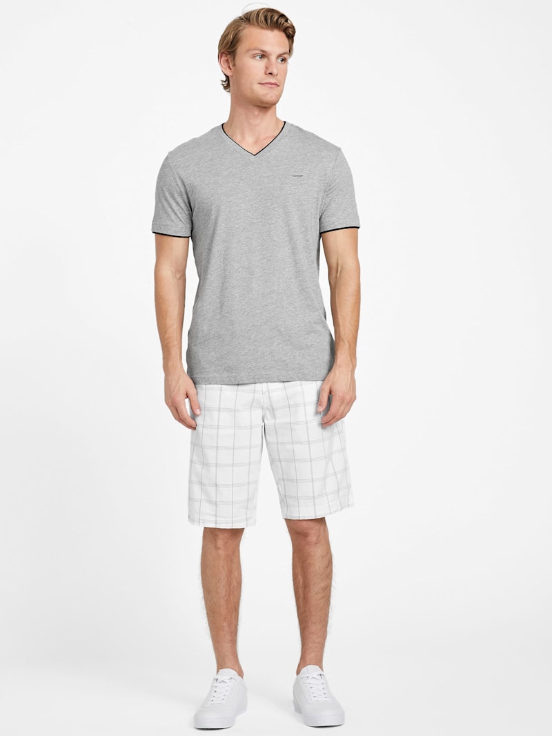 新品24aw☆gramb☆ Monogram モノグラムフットボールカットソー Abel Plaid Shorts | GUESS Factory